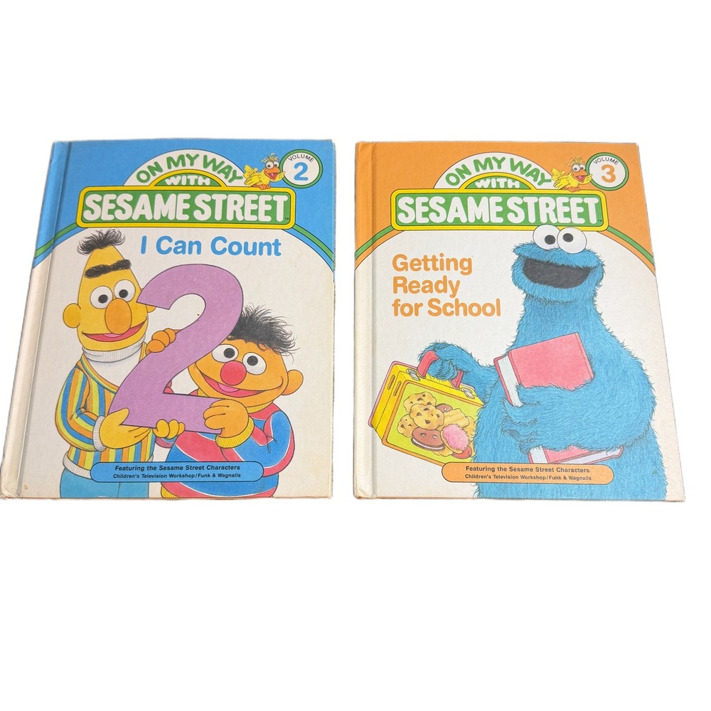 Sesame Street On My Way Volumes 2 & 3 I Can Count Getting Ready for School 1989
